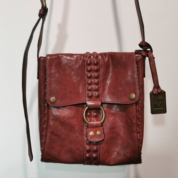 Whiskey/Antique Gold Studded Roxanne Crossbody #249 - Picture 2 of 16